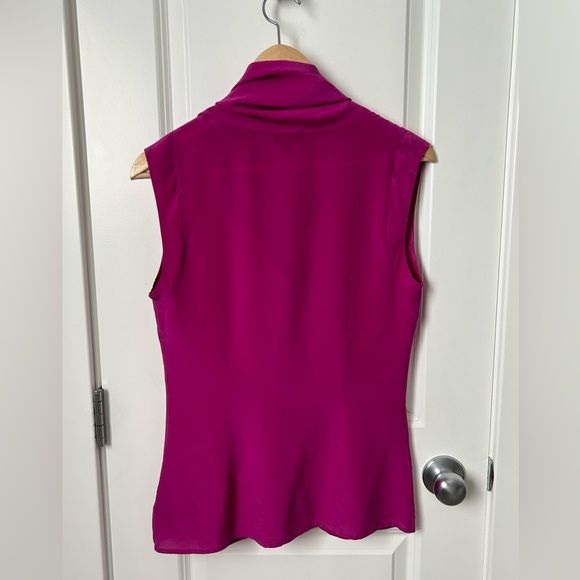 Anthropologie Fei Silk Buttondown Cowlneck - Sz US 4 - Picture 4 of 15